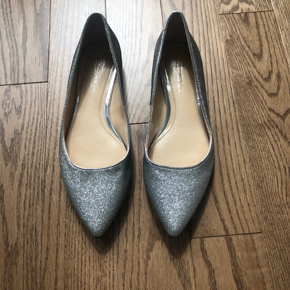 Vince Camuto Imagine. Silver sparkle flat. 6.5. Worn for my wedding, like new. - Picture 1 of 4